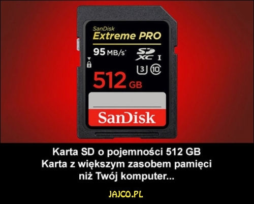 Karta SD o pojemności 512GB


