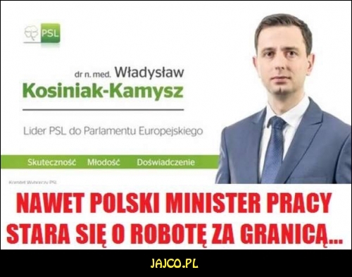 Polski minister pracy stara się o pracę za granicą


