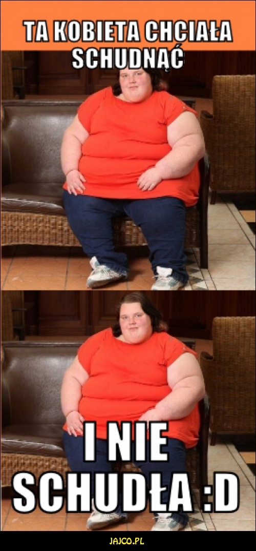 Ta kobieta chciała schudnąć


