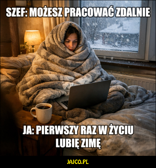 Praca zdalna zimą


